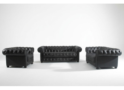 Skórzana poduszka na siedzisko sofy Ustawić Chesterfield Krzesła designerska sofa kanapa Ustawić