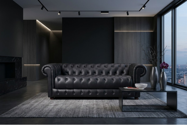 Chesterfield Sofa Couch Podkładka Designer 3 miejsce do siedzenia Ustawić Sofy Nowe