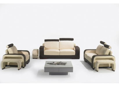 Skórzana sofa Zestaw sofowy 3+2+1 miejsce do siedzenia zestaw dekoracji Ustawić tapicerowaną sofę kanapową