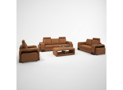 Skórzana sofa Zestaw sofowy 3+2+1 zestaw dekoracji miejsca do siedzenia Ustawić tapicerowaną sofę kanapową