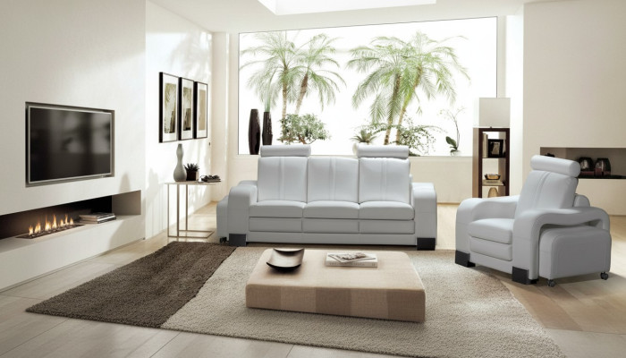 Sofa 3-miejsce siedzące Skórzana sofa Sofa TV Fotel Sofa tapicerowana Sofa wypoczynkowa