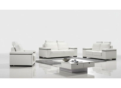 Zestaw sofowy 3+2+1 miejsce do siedzenia Zestaw Design Sofy Podkładka Skóra Relaks Kanapy