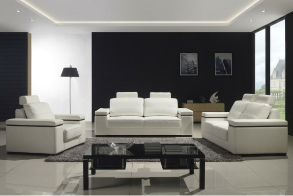 Sofa 3 miejsce do siedzenia Design Sofy Podkładka Nowoczesne Kanapy Skóra Relaks Trzyosobowa