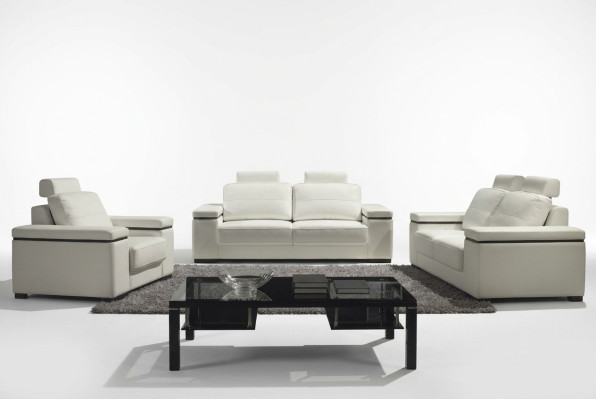 Sofa 3 miejsce do siedzenia Design Sofy Podkładka Nowoczesne Kanapy Skóra Relaks Trzyosobowa