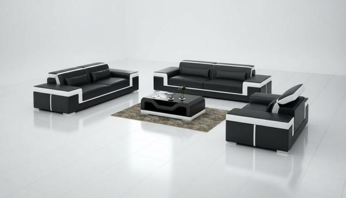 Design Podkładka Siedziba Kanapa 3 miejsce do siedzenia Ustawić Sofa Sofy Kanapy Dekoracja Skóra