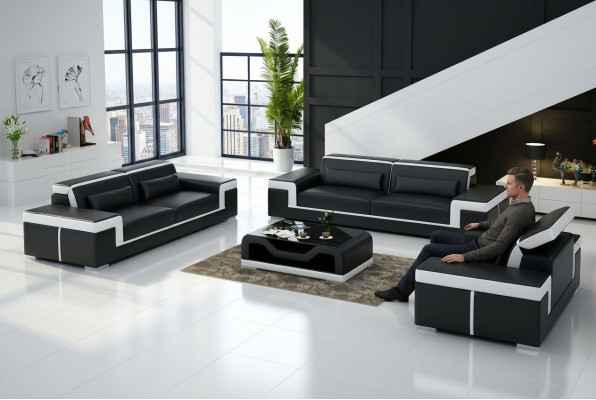 Sofa 2 miejsce do siedzenia Podkładka Designerskie Kanapy Sofy Ustawić NOWOŚĆ Sofa skórzana