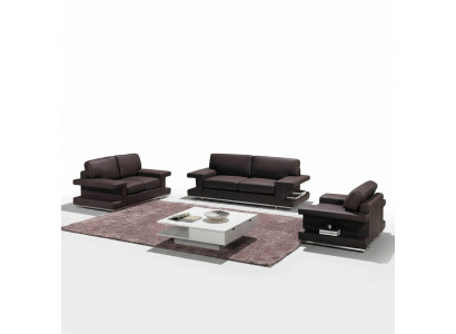 Skórzana sofa Żywy krajobraz 3+2+1 Siedziba Ustaw Design Couch Nowoczesna Sofa
