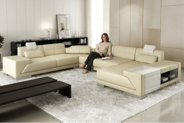 XXL BIG Żywy krajobraz U Form Narożnikowa kanapa Sofa Couch Podkładka Ustawić
