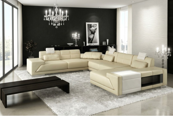 XXL BIG Żywy krajobraz U Form Narożnikowa kanapa Sofa Couch Podkładka Ustawić