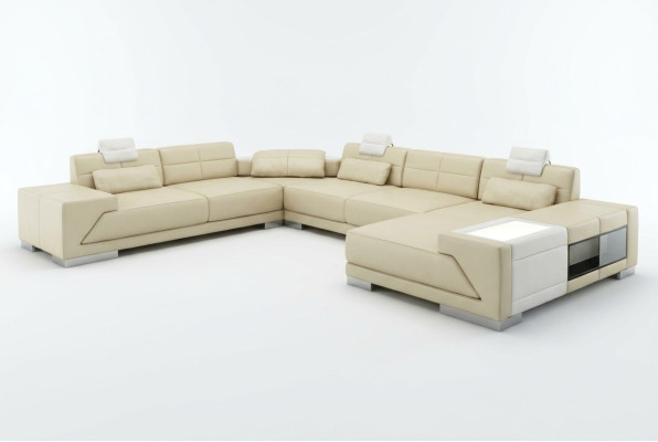 XXL BIG Żywy krajobraz U Form Narożnikowa kanapa Sofa Couch Podkładka Ustawić