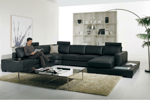 Skórzana sofa designerska sofa U w kształcie Żywy krajobraz dekoracja kanapy podkładka narożnikowa kanapa