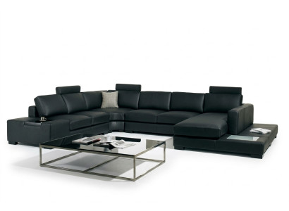 Skórzana sofa designerska sofa U w kształcie Żywy krajobraz dekoracja kanapy podkładka narożnikowa kanapa