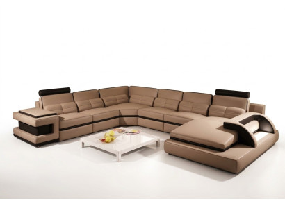 Projektant Żywy krajobraz Kształt U Couch Narożnikowa kanapa Podkładka Ustawić zestaw narożny Sofa