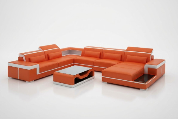 Sofa Couch Podkładka Ustawić Żywy krajobraz Design Narożnikowa kanapa Skóra Nowość