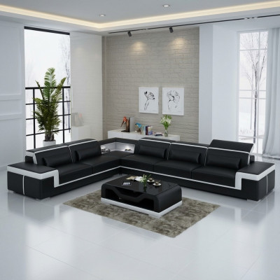 Designerska Sofa Kanapa Narożnikowa kanapa Skóra Włókienniczy Ustawić Żywy krajobraz Podkładka