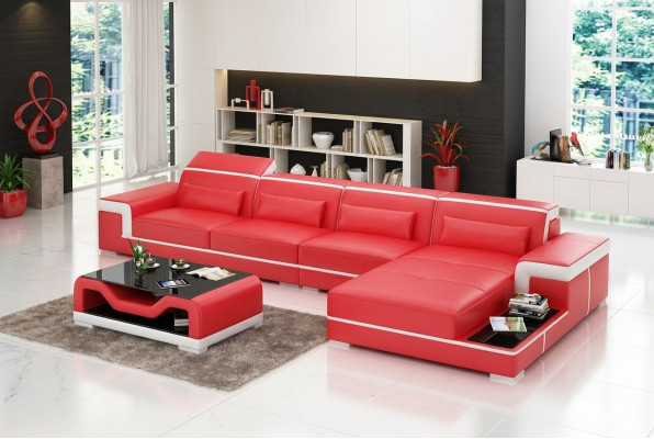 Narożnikowa kanapa Skórzana sofa kanapa w kształcie litery L Narożnikowa kanapa Narożnik Podkładka Siedziba Ustawić