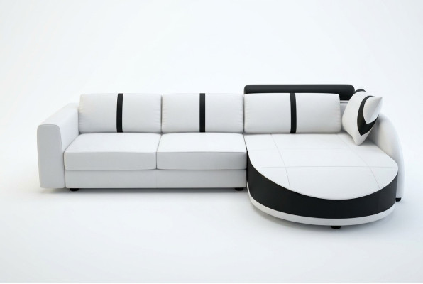 Designerska sofa rozkładana Podkładka Ustawić Narożnikowa kanapa Skóra tekstylna do salonu