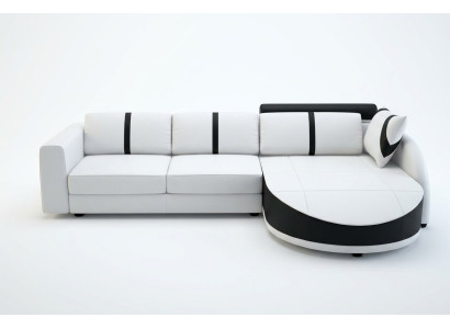 Designerska sofa rozkładana Podkładka Ustawić Narożnikowa kanapa Skóra tekstylna do salonu