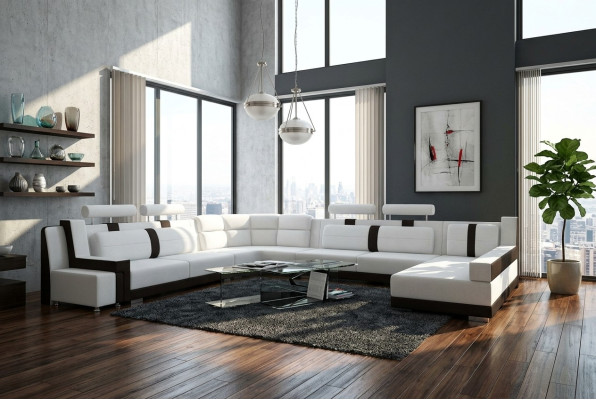Ustawić U Shape Sofa Couch Podkładka Ustawić Żywy krajobraz Design