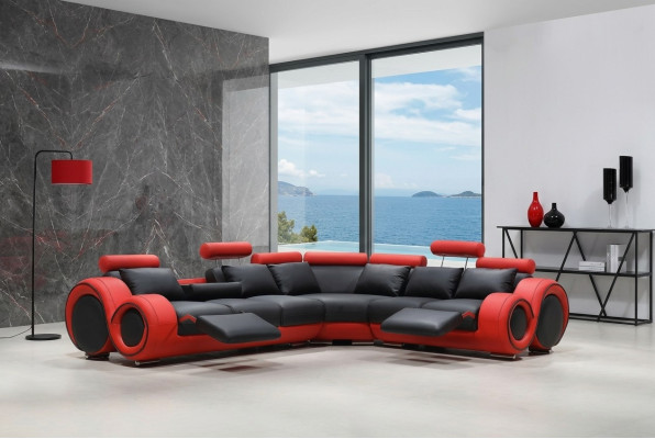 Designerska Sofa Ustaw Żywy krajobraz Couch Narożnikowa kanapa Skóra Włókienniczy Podkładka