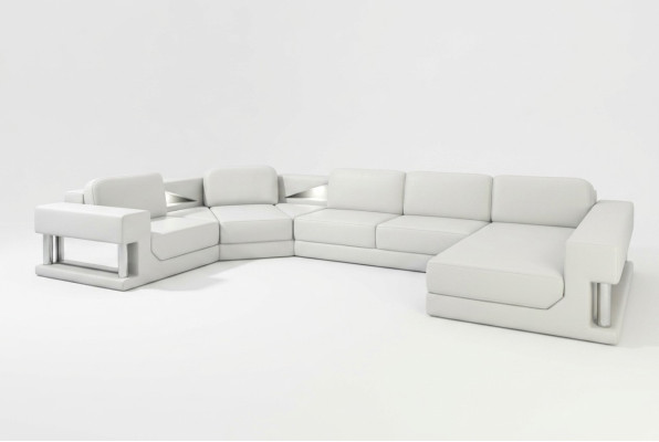 Skórzana sofa Narożnikowa kanapa Ustawić Podkładkę w kształcie litery U, kanapę, projekt sofy