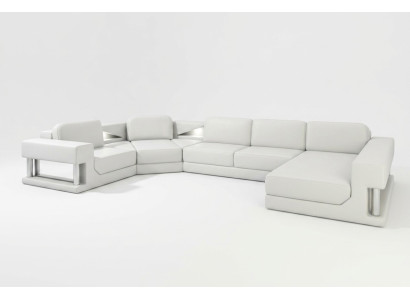 Skórzana sofa Narożnikowa kanapa Ustawić Podkładkę w kształcie litery U, kanapę, projekt sofy