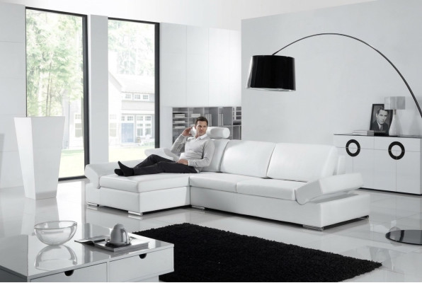 Narożnikowa kanapa Sofa Deco Couch Podkładka Żywy krajobraz Skóra Narożnik Sofy Ustawić
