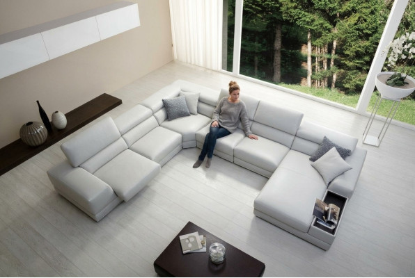 Relaks Żywy krajobraz U Form Narożnikowa kanapa Kanapa Sofa Sofa skórzana Ustaw