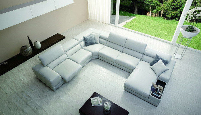 Relaks Żywy krajobraz U Form Narożnikowa kanapa Kanapa Sofa Sofa skórzana Ustaw