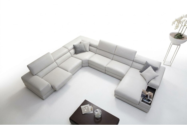 Relaks Żywy krajobraz U Form Narożnikowa kanapa Kanapa Sofa Sofa skórzana Ustaw