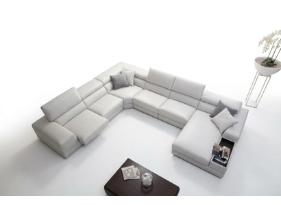 Relaks Żywy krajobraz U Form Narożnikowa kanapa Kanapa Sofa Sofa skórzana Ustaw