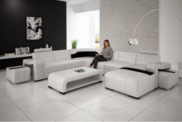 Żywy krajobraz Couch Podkładka Siedziba Ustawić Narożnikowa kanapa Big Couches + 2 Stołek