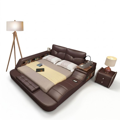 Luksusowa Skóra Design Podkładka do łóżka Double Modern Łóżko Deco Marriage Exclusive