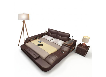 Luksusowa Skóra Design Podkładka do łóżka Double Modern Łóżko Deco Marriage Exclusive