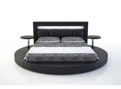 Okrągłe łóżko Okrągły Design łóżko Skóra Hotel Double Frame Luxury Sleep