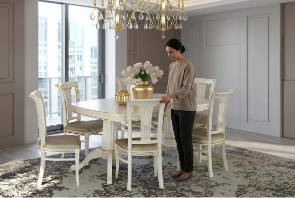 Krzesło Zestaw Krzesła Podkładka Ustawić Kuchnia Salon Jadalnia Zestaw Designerski 6x