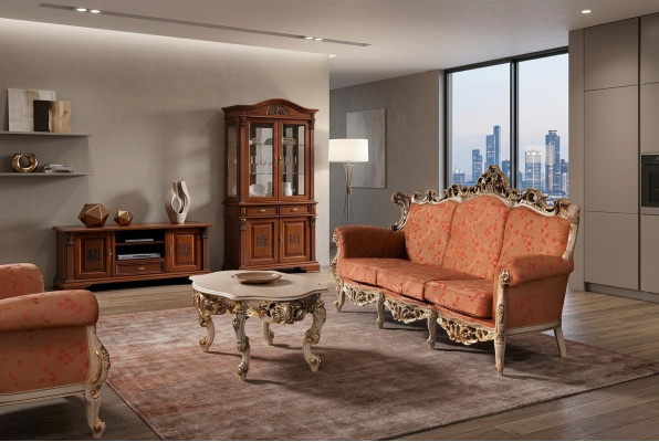 Designerskie 321 miejsce do siedzenia Zestaw sofowy Podkładka Włoskie Meble Sofa Solidne drewno