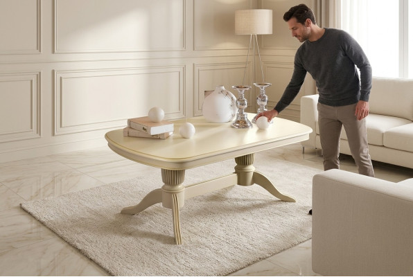 Barokowy Rokoko stolik kawowy Drewno Tabela Side Sofa Kanapa stoły Nowość