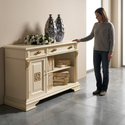Włoski Design Meble Antyk - Drewno Bar Kredens Szafa Kredens