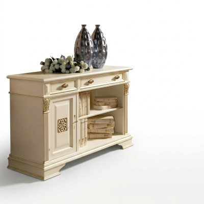 Włoski Design Meble Antyk - Drewno Bar Kredens Szafa Kredens