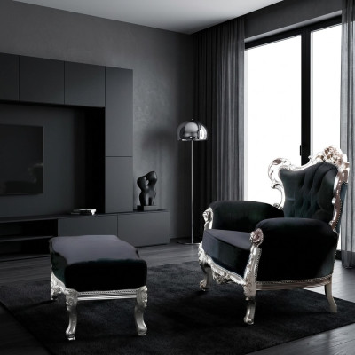 Elegancka Sofa Fotel Podkładka TVFotel Baroque Rokoko Luksus