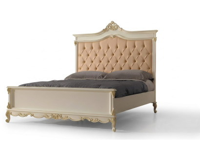 Łóżko Chesterfield Design Luxury Hotel łóżko Solidne drewno 180x200 Sleep Pokój Meble Włochy