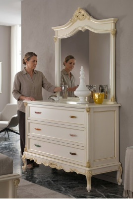 Sypialnia Kredens Szafa Classic Kredens z Lustro Elegant Style Meble