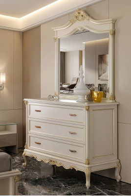 Sypialnia Kredens Szafa Classic Kredens z Lustro Elegant Style Meble
