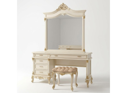 Toaletka z Lustro Luxus konsola Kredens Sypialnia Barock Rokoko Solidne drewno