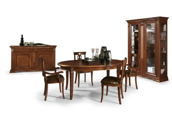 Ess Tabela Ustaw Designer stoły + 4x Krzesło Zestaw Solidne drewno Kompletny zestaw Living