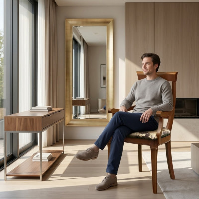 Krzesło Brown Design Salon Drewno jadalnia Krzesła Podkładka z podłokietnikiem