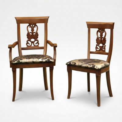 Krzesło Brown Design Salon Drewno jadalnia Krzesła Podkładka z podłokietnikiem