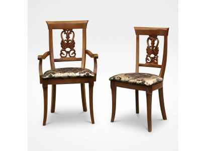 Krzesło Brown Design Salon Drewno jadalnia Krzesła Podkładka z podłokietnikiem