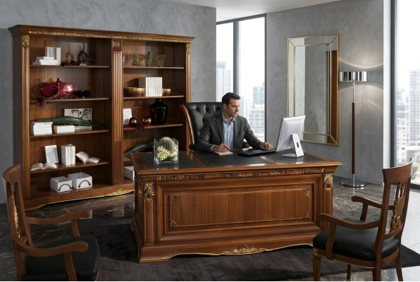 Biuro Regał xxl Szafka na dokument Noble Luxury Meble Style Antyk Szafa Solidne drewno